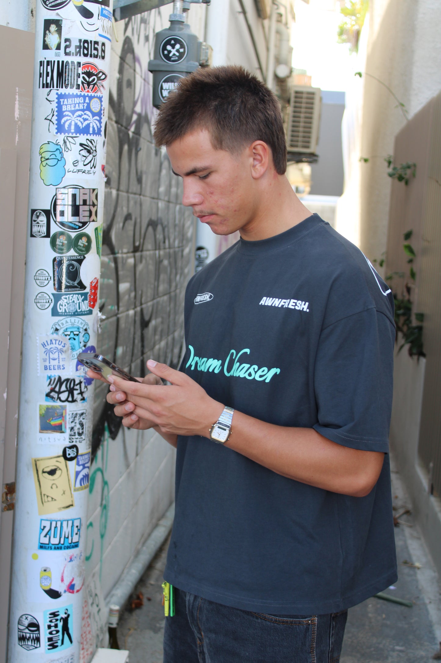 Turquoise Boxy Fit T-Shirt