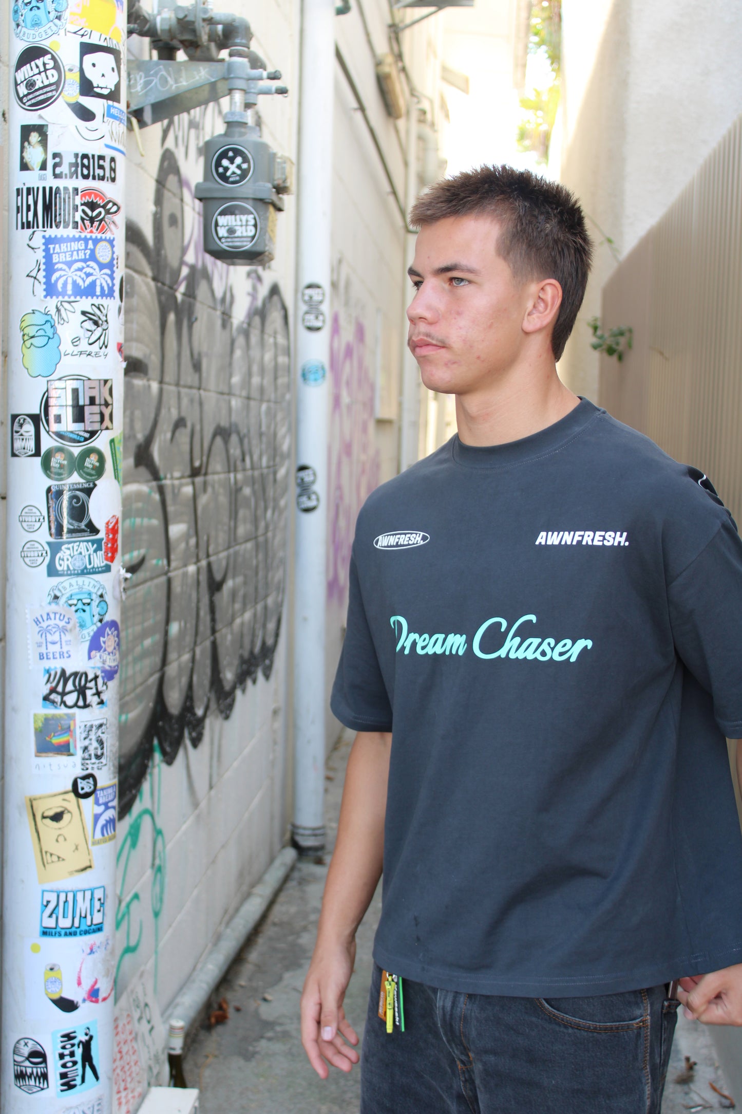 Turquoise Boxy Fit T-Shirt